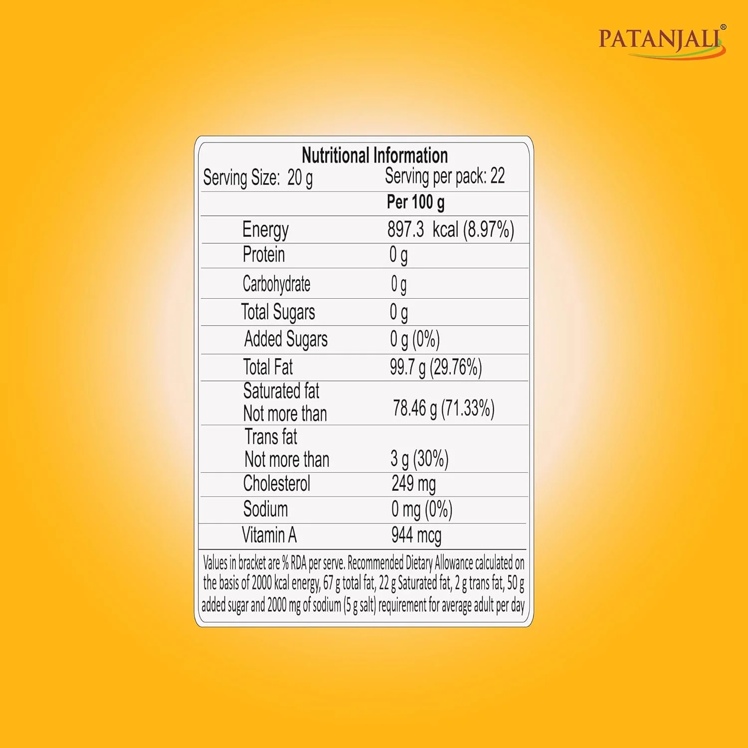 100% Natural Cow'S Ghee By Patanjali | High In Vitamins A, D & Healthy Desi Ghee For Protact Eyesights | (500ml) 16.9 Ounce | Jar Pack - Image 4
