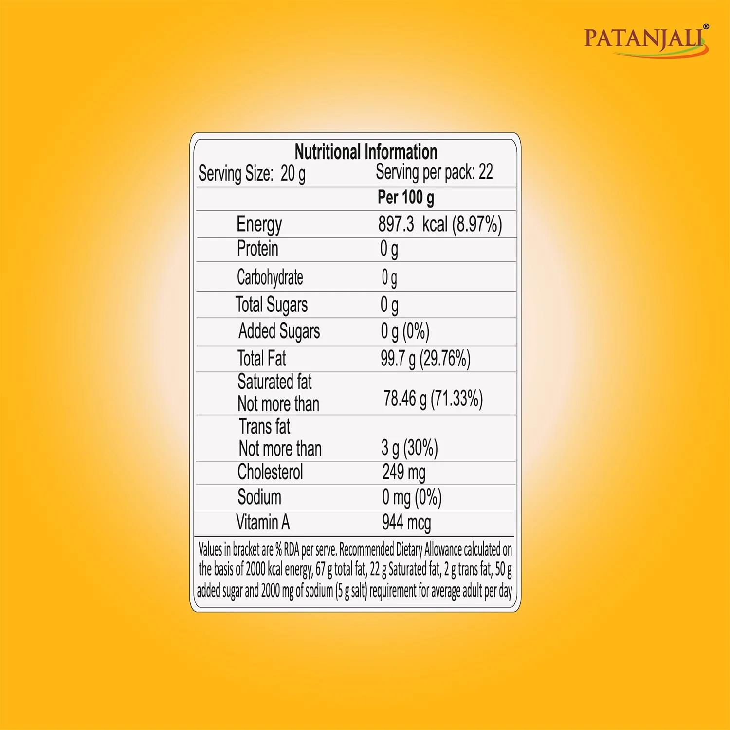 Pure Natural Danedar Cow Ghee By Patanjali | Rich In Nutrients & Vitamins A, D Healthy Desi Cow Ghee Good For Skincare | (1 Litr) 33.8 Ounce | Jar Pack - Image 5